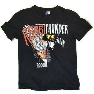 Rebel Thunder 1998 Tour T Shirt Sz S H&M Black